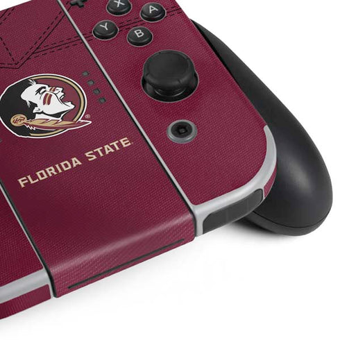 Florida State University Red Jersey Nintendo Switch OLED (2021) Skin